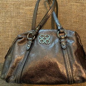 Coach silver handbag.